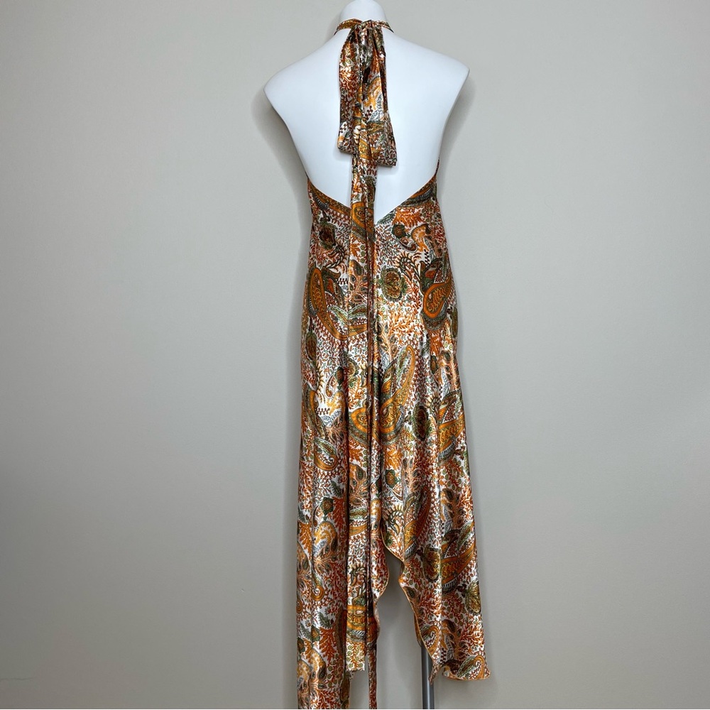 Kariza Elegant Paisley Single Ring Bohemian Dress with a long Matching Tie Belt - Picture 2 of 11